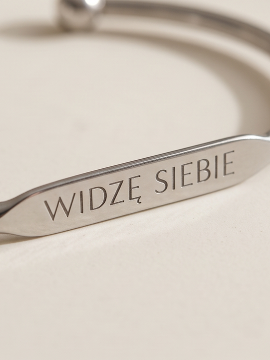 Bransoletka „WIDZĘ SIEBIE” srebrna