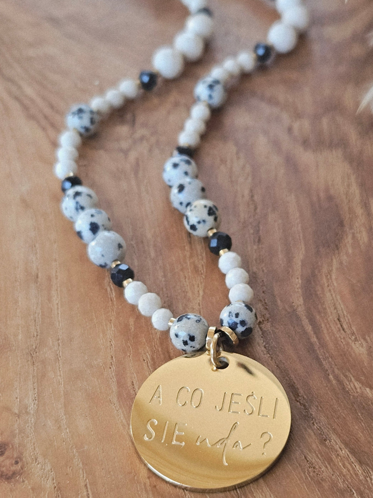 Piękny Amulet Mocy z autorska zawieszka "A co jeśli się uda?"