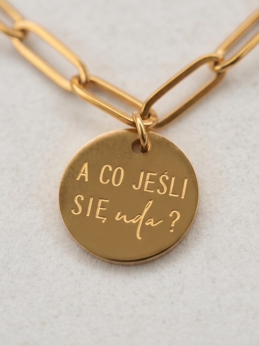 Bransoletka „A CO JEŚLI SIĘ UDA?” Złota