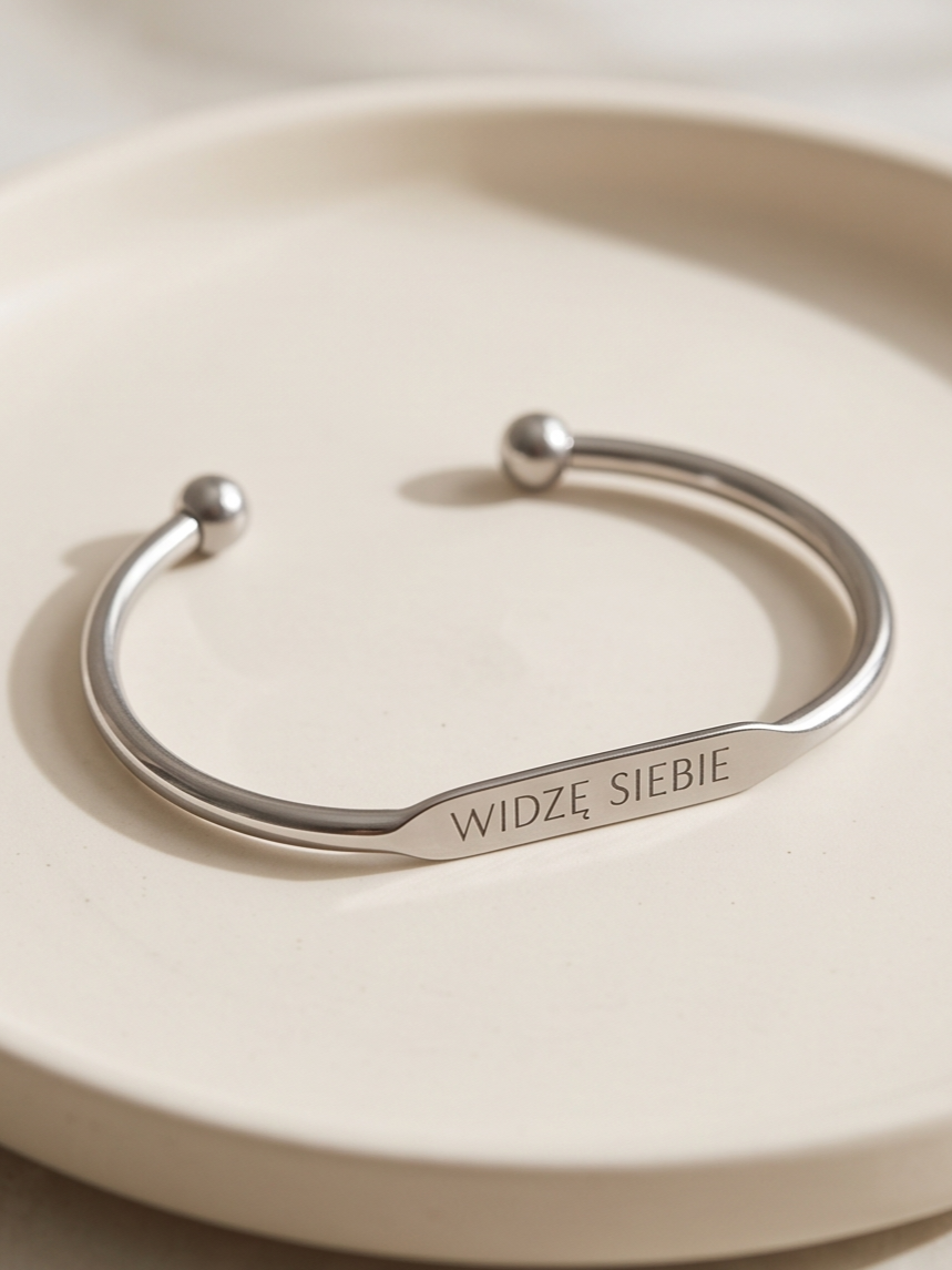 Bransoletka  „WIDZĘ SIEBIE” srebrna