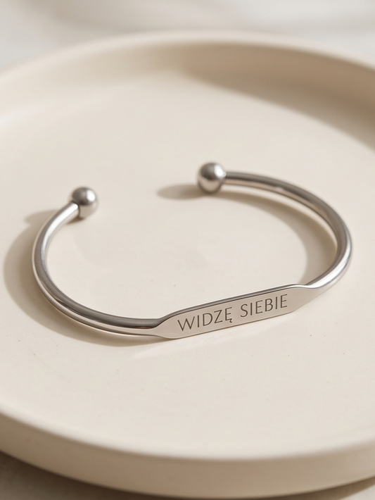 Bransoletka  „WIDZĘ SIEBIE” srebrna