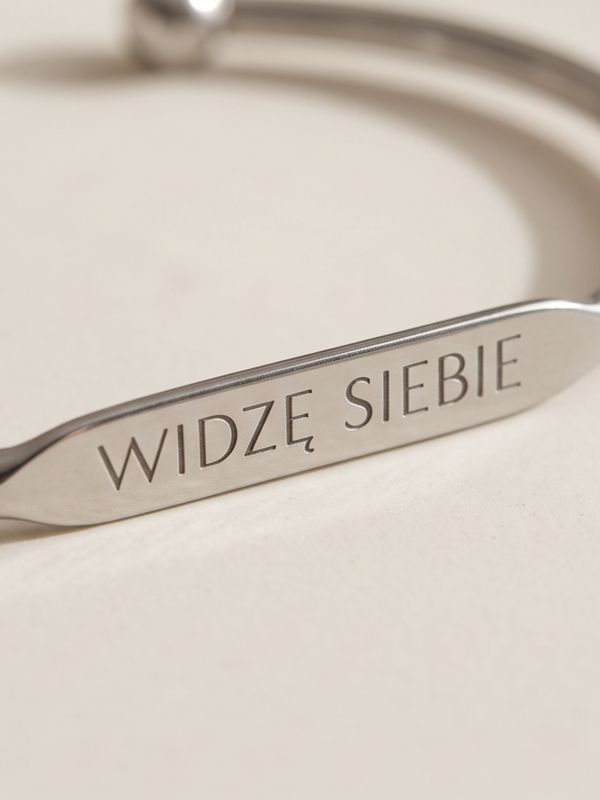 Bransoletka  „WIDZĘ SIEBIE” srebrna