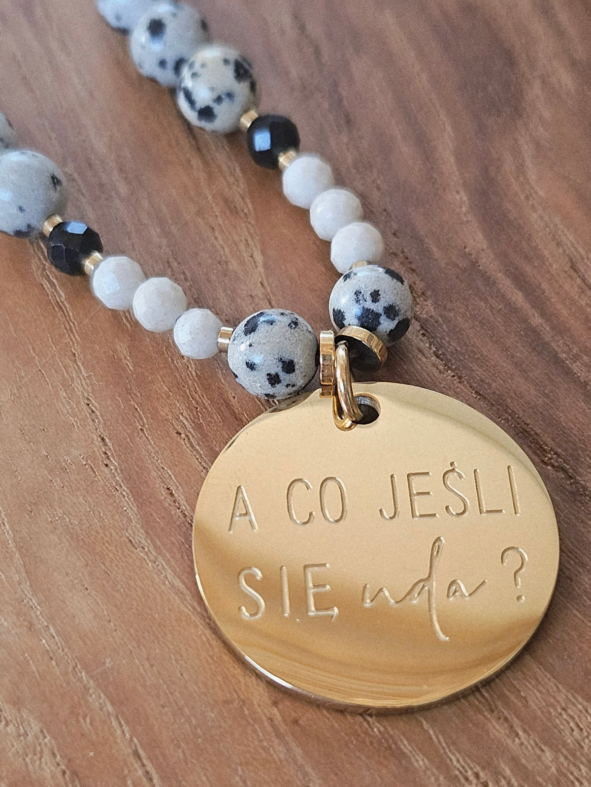 Piękny Amulet Mocy z autorska zawieszka "A co jeśli się uda?"
