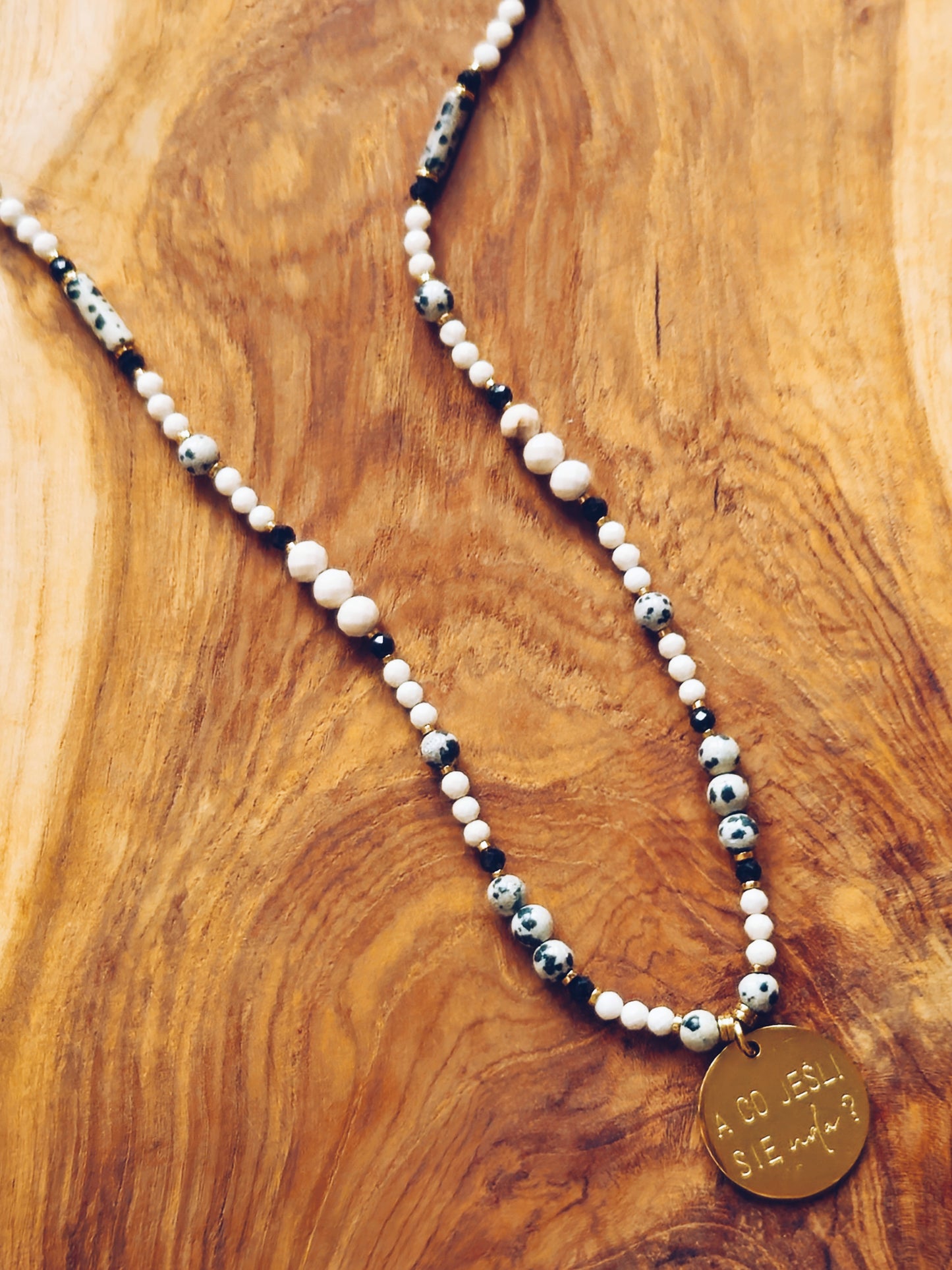 Piękny Amulet Mocy z autorska zawieszka "A co jeśli się uda?"i